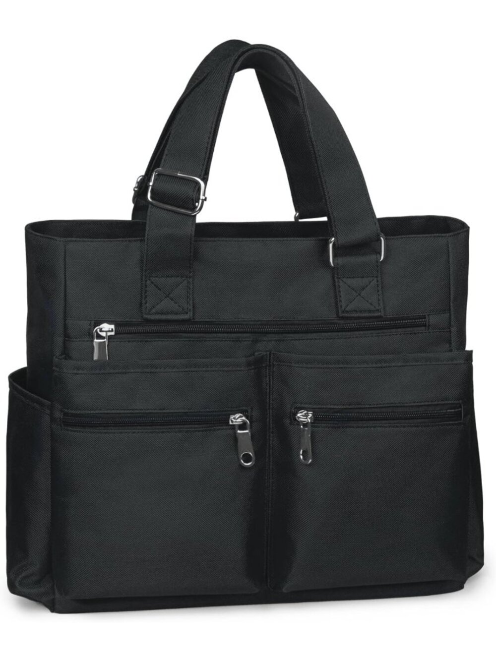 Waterproof Canvas Tote Bag | Multi-Pocket Shoulder Bag for Work & Travel